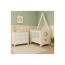 Asterias bebe Βρεφικό κρεβατάκι Olivia  82cm Χ 147cm Χ 100cm